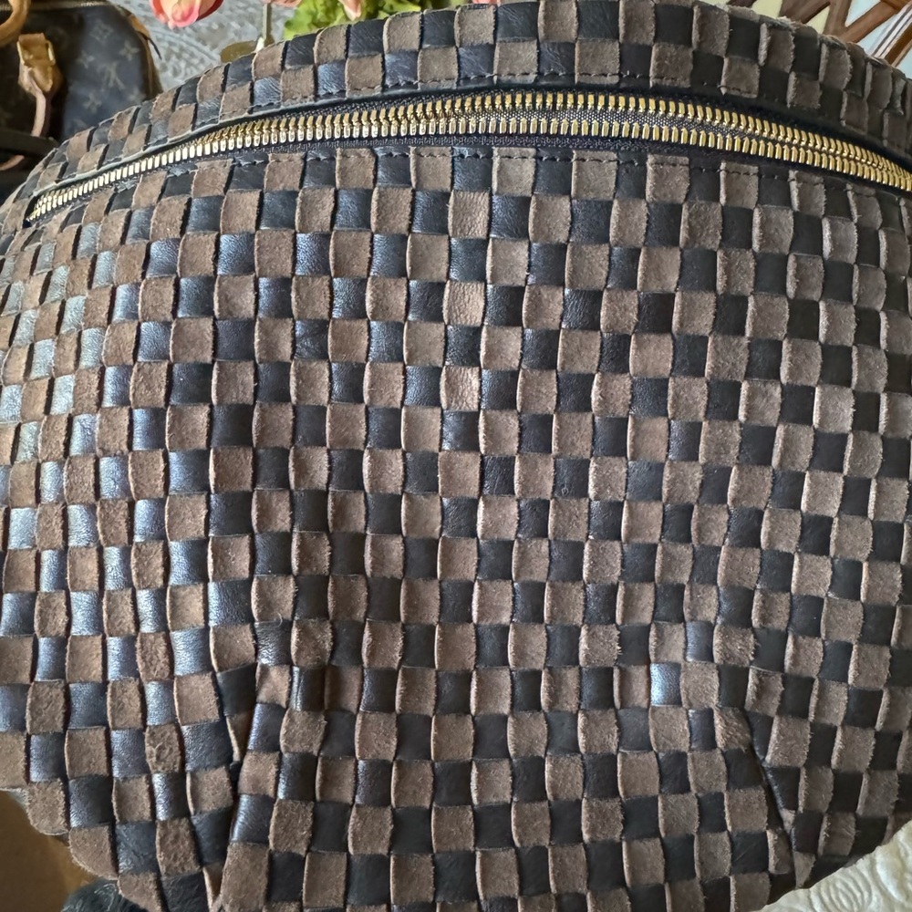Clare V Black and Chocolate Woven Grande Fanny - Picture 6 of 6